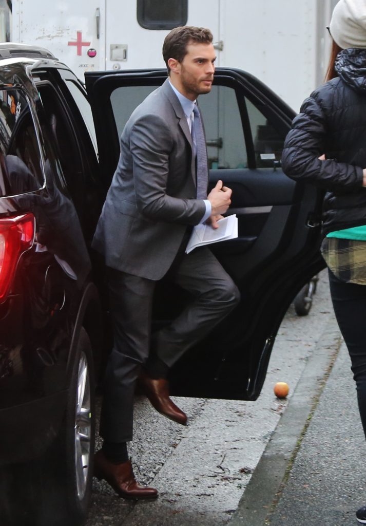 Exclusive... 51983659 Actor Jamie Dornan was spotted arriving on set of 'Fifty Shades Darker' in Vancouver, Canada on February 29, 2016. 'Fifty Shades of Grey' topped the Razzies including worst actor, actress, screenplay, screen combo, and worst picture. FameFlynet, Inc - Beverly Hills, CA, USA - +1 (310) 505-9876