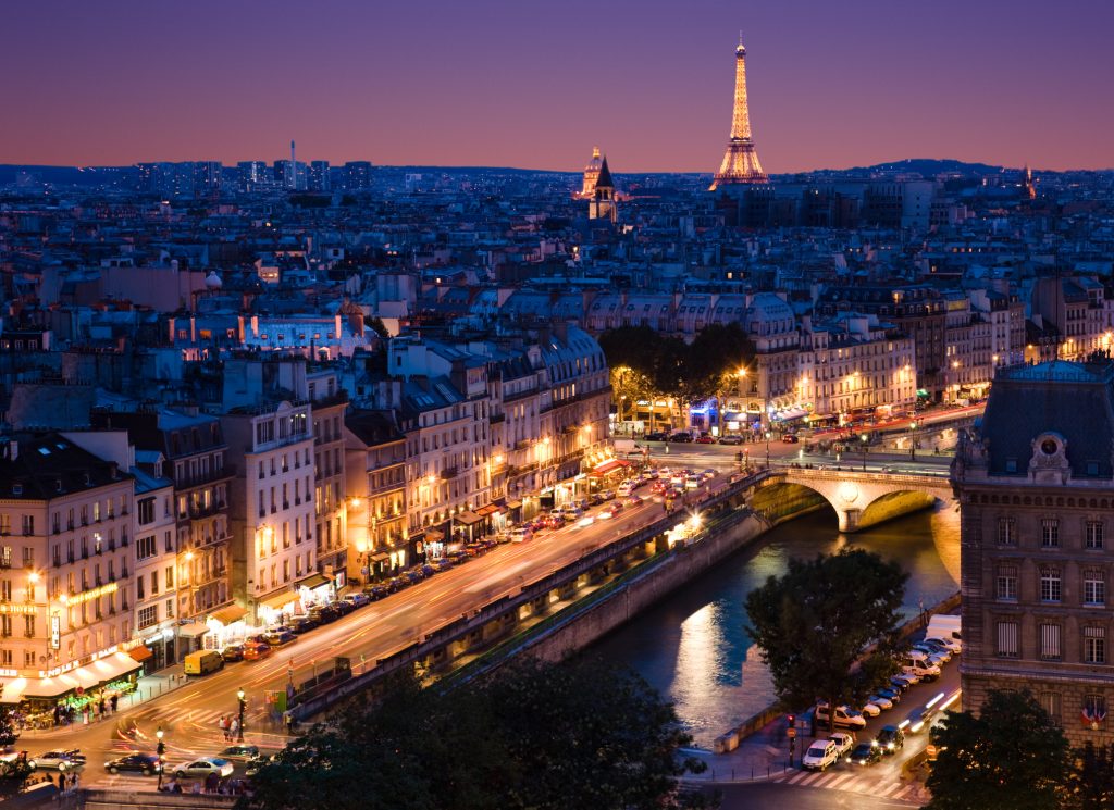 Cityscape of Paris,Bird's-eye view